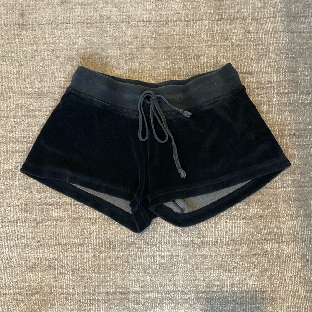 Black terry Hard Tail short shorts. Size Small